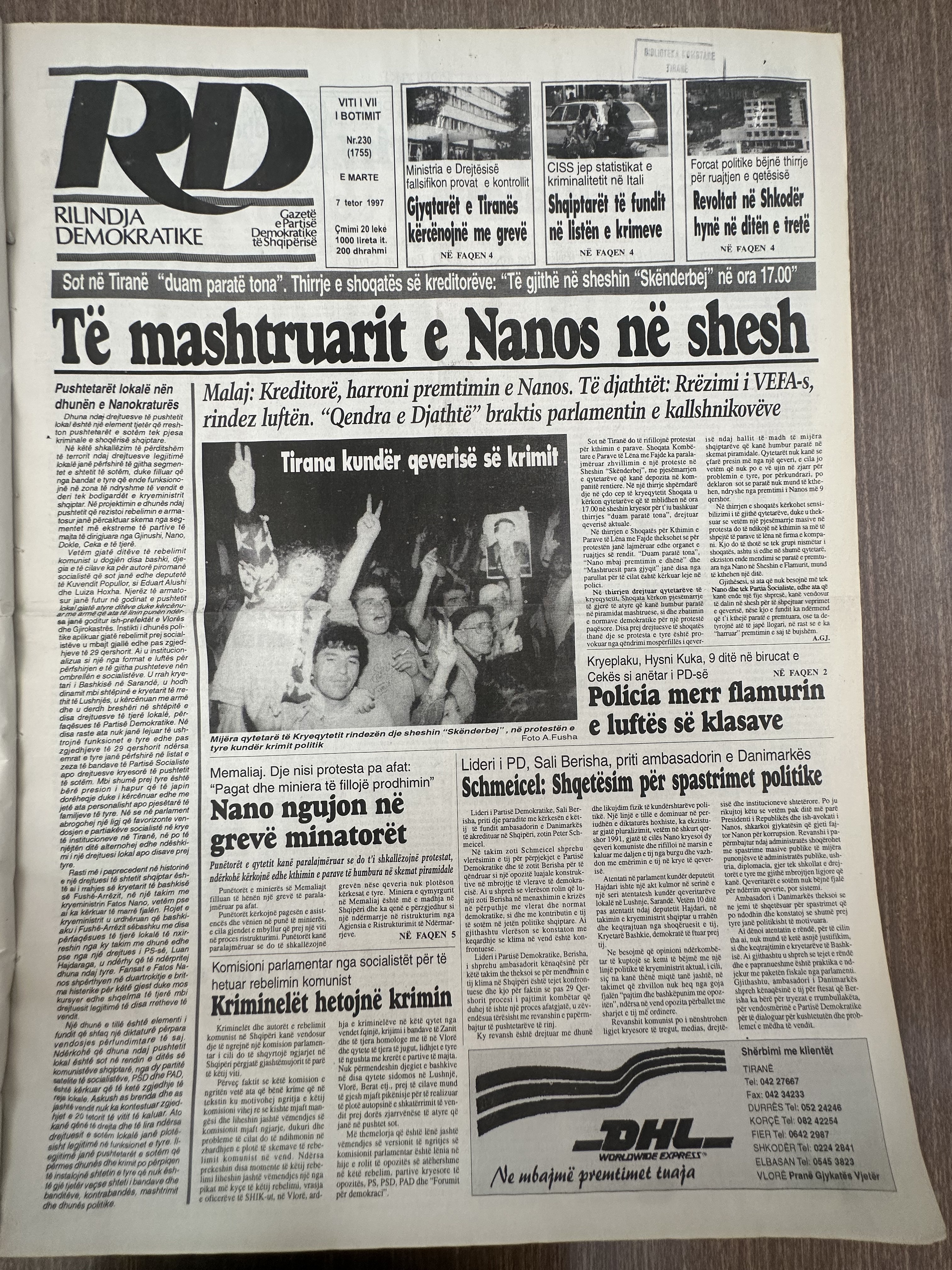 Rilindja Demokratike 1997-10-07
